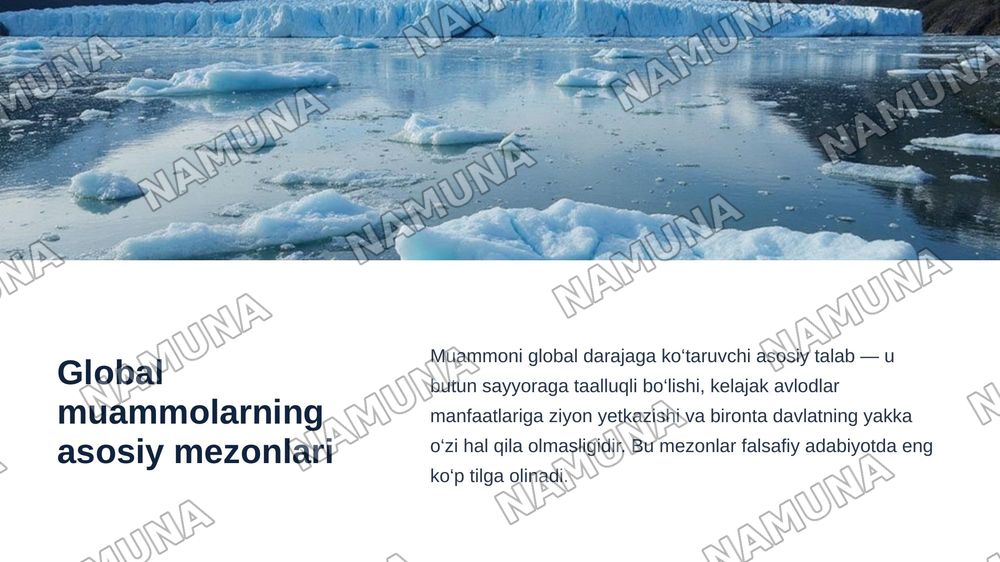 Global muammolarning mezonlari va darajalari — zamonaviy taqdimot, 5-slayd