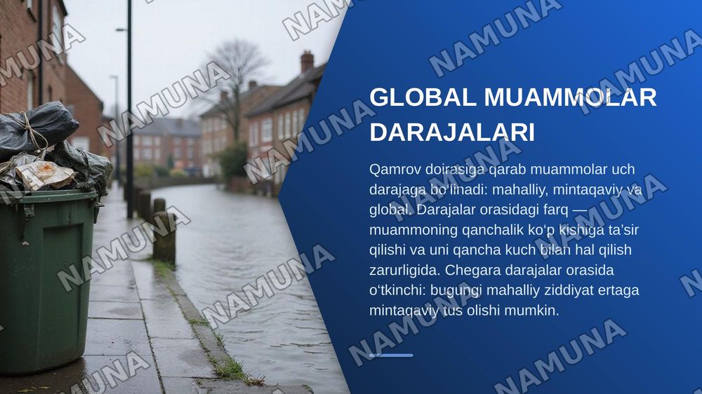 Global muammolarning mezonlari va darajalari — zamonaviy taqdimot, 7-slayd