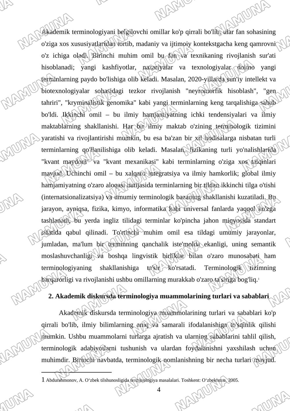 Mustaqil ta’lim topshiriqlari Akademik diskursda terminalogiya muammalari-terminalogiya muammalar bo’yicha 5 daqiqalik video-refeksiya tayyorlang — mustaqil ish, 4-varaq