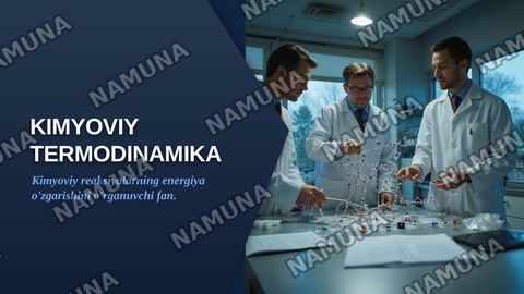 Kimyoviy termodinamika — zamonaviy taqdimot