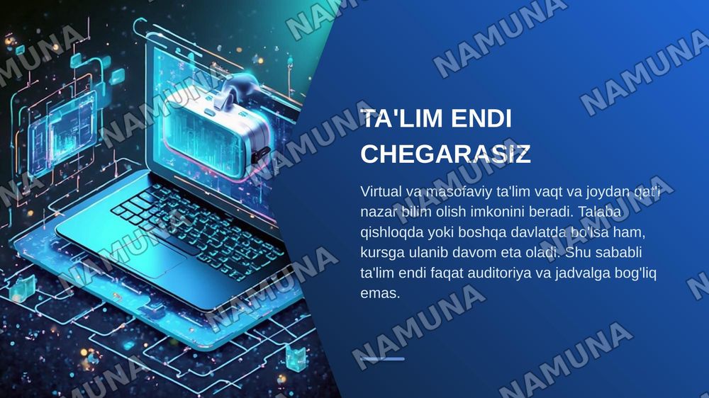 Virtual talim va Masofaviy talim haqida malumotlar — zamonaviy taqdimot, 3-slayd