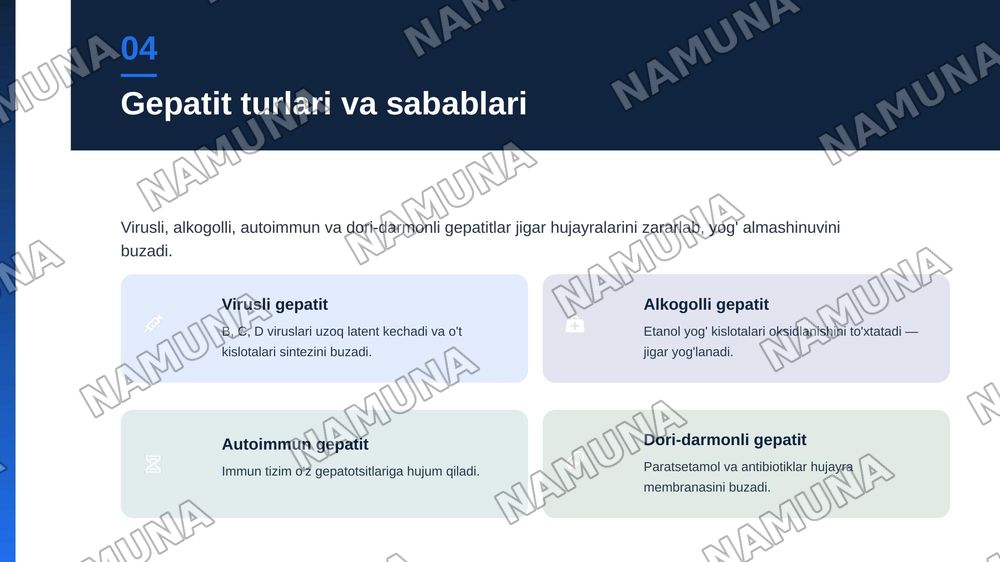 Surunkali gepatitlar.
Xolesistitda yoglar hazmlanishini buzulishi(steyatoreya) — zamonaviy taqdimot, 5-slayd