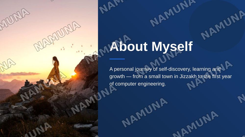 About my self — zamonaviy taqdimot, 1-slayd