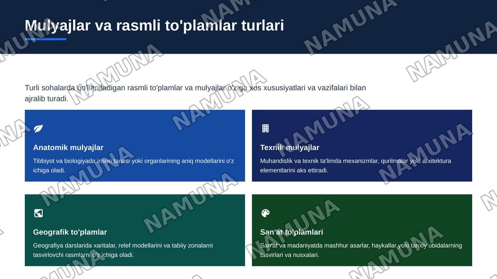 rasmli to'plam mulyajlar yordamida mashg'ulotlar tashkil etish — zamonaviy taqdimot, 5-slayd