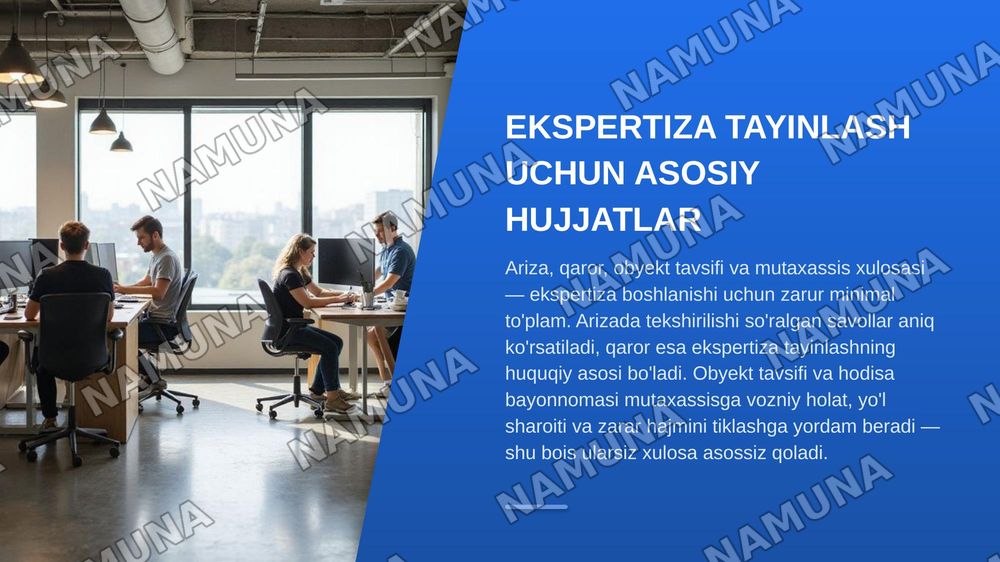 Ekspertiza tayinlash uchun zarur hujjatlarni tahlil qilish — zamonaviy taqdimot, 4-slayd