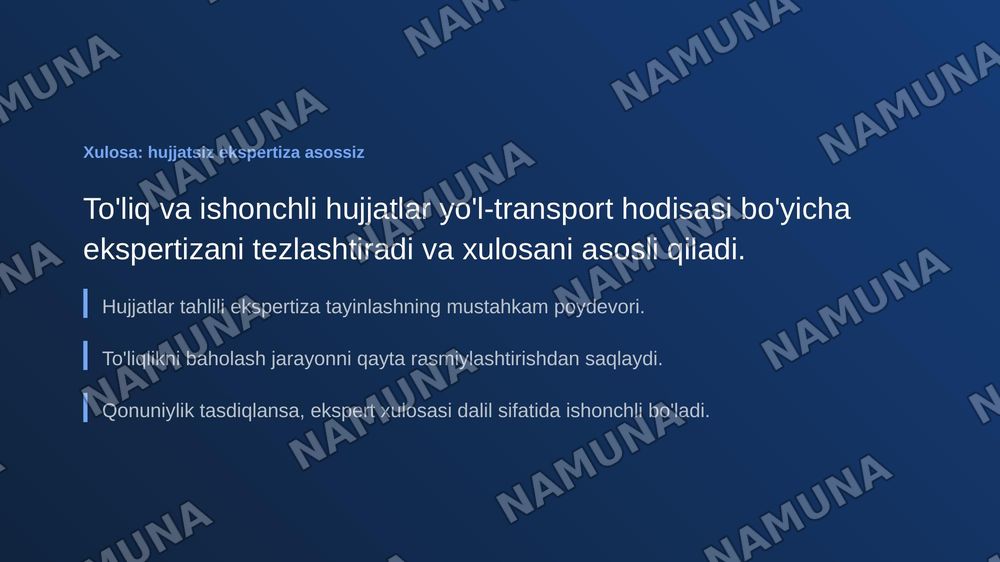 Ekspertiza tayinlash uchun zarur hujjatlarni tahlil qilish — zamonaviy taqdimot, 7-slayd