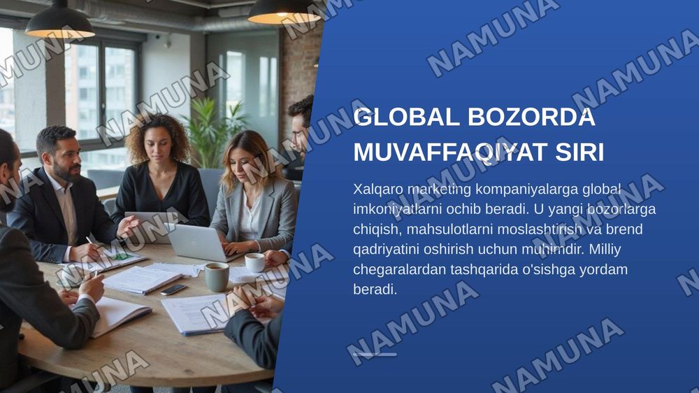 Xalqaro marketingning milliy marketingdan farqlari va asosiy qiyinchiliklari — zamonaviy taqdimot, 3-slayd
