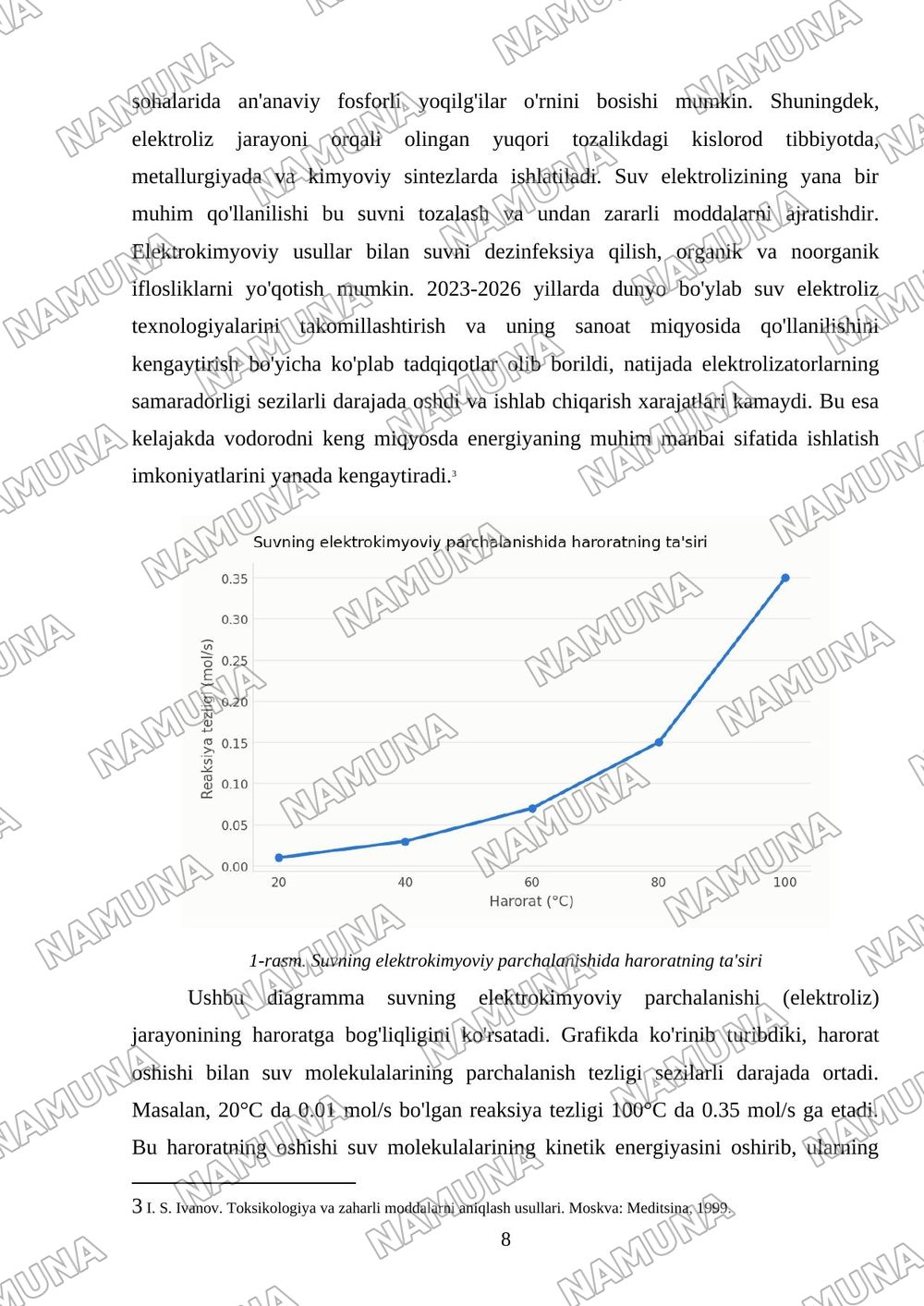 Suv necha gradusda parchalanadi — mustaqil ish, 8-varaq
