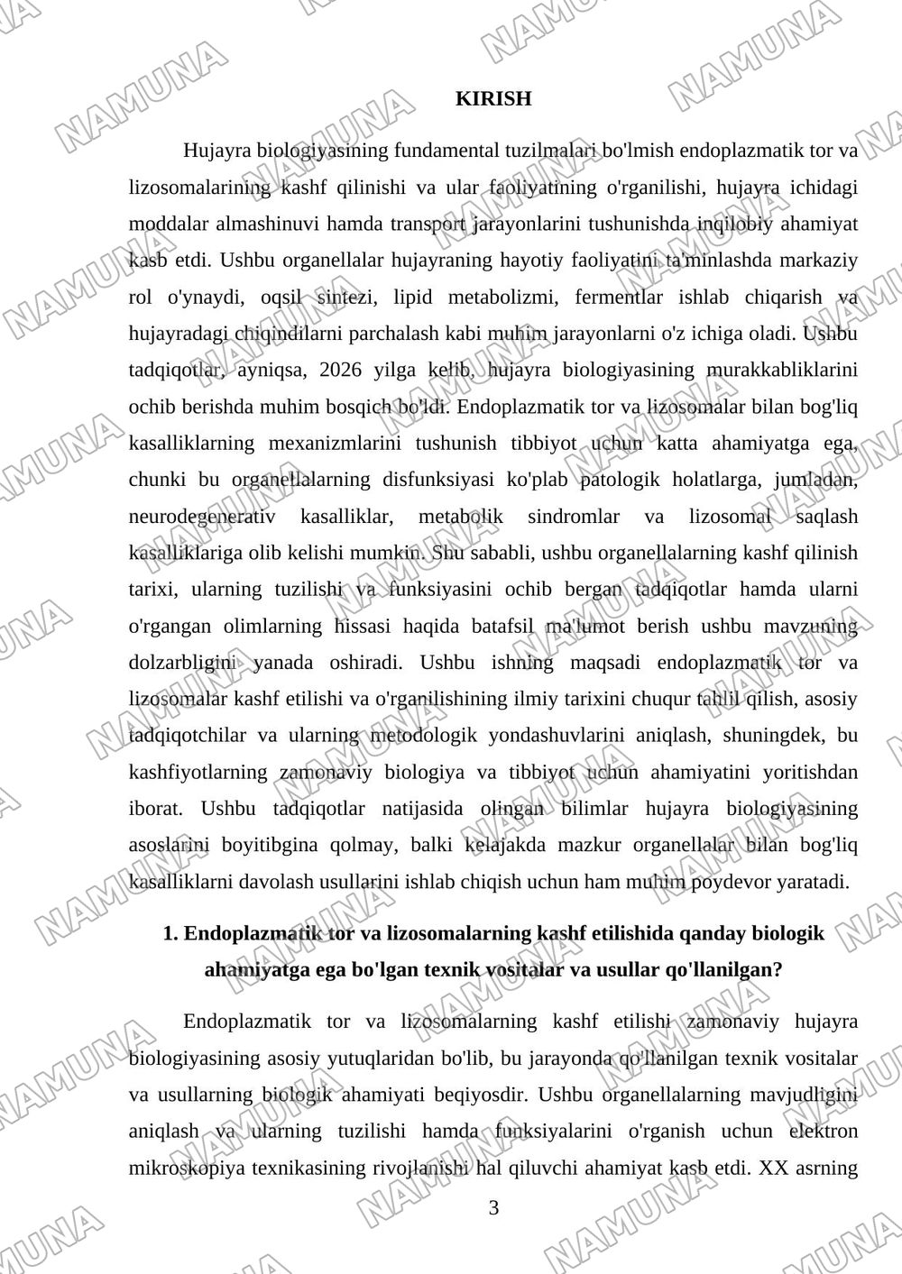 Endoplazmatik tor va lizasomalarning kashf qilikishi kim tomondan qanada oeganish asosida — mustaqil ish, 3-varaq