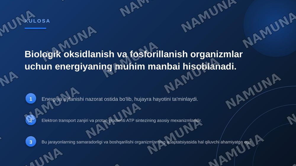 Biologik oksidlanish. Oksidlanish bilan boruychi fosforillanish va biologik oksidlanishning boshqarilishi. — zamonaviy taqdimot, 7-slayd