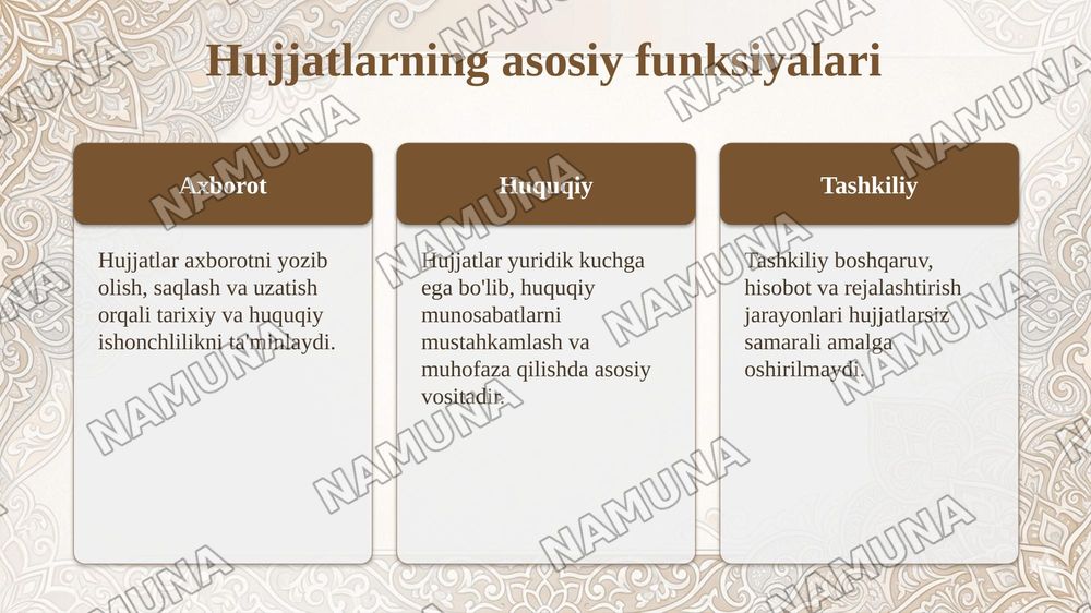 Hujjatlarning paydo bo'lishi va tarixi — taqdimot, 7-slayd