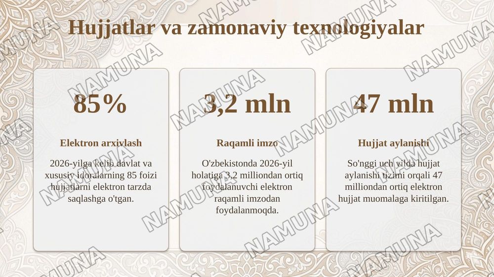 Hujjatlarning paydo bo'lishi va tarixi — taqdimot, 8-slayd
