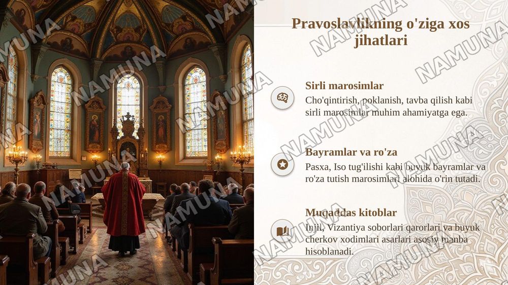 Xristianlikning jahon madaniyati, sanʼati va taʼlim tizimi rivojiga taʼsiri — taqdimot, 7-slayd