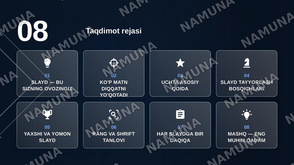 Slayd qilib berolmisanmi — zamonaviy taqdimot, 2-slayd