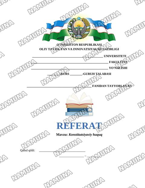 Konstitutsiyaviy huquq — referat