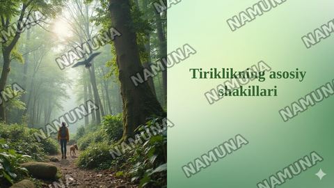 Tiriklikning asosiy shakillari — taqdimot