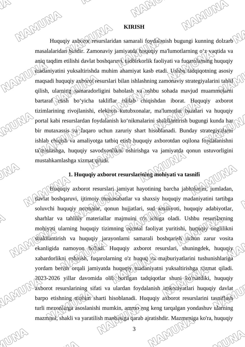 4. Huquqiy axborot resurslari bilan ishlash strategiyalari. — mustaqil ish, 3-varaq