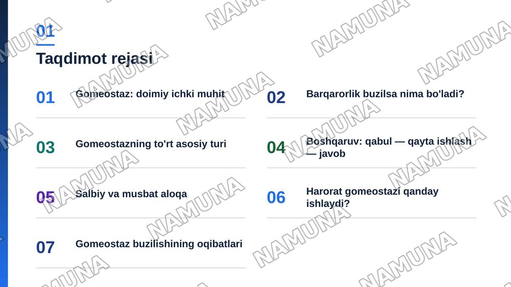 Gomeostaz va uning turlari — zamonaviy taqdimot, 2-slayd