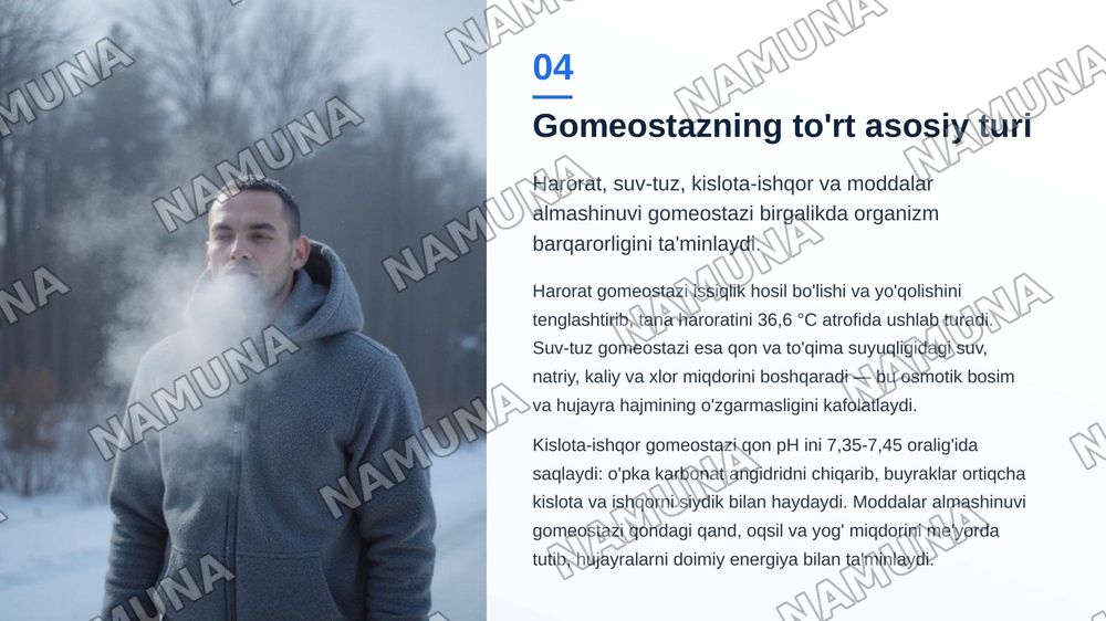 Gomeostaz va uning turlari — zamonaviy taqdimot, 5-slayd