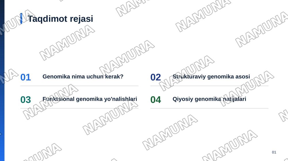 Genomika tarmoqlari — zamonaviy taqdimot, 2-slayd