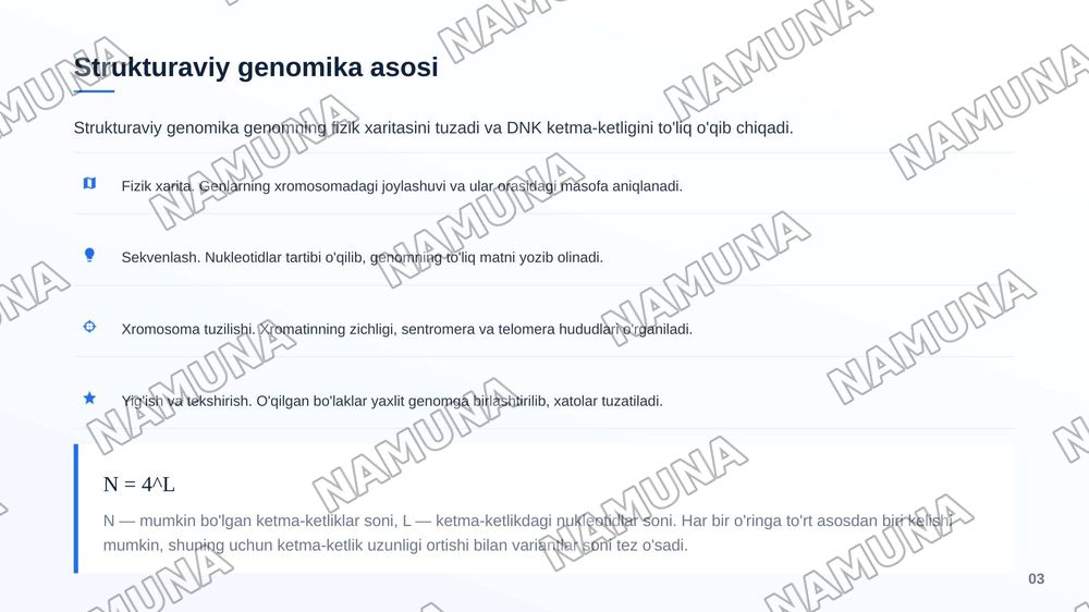 Genomika tarmoqlari — zamonaviy taqdimot, 4-slayd