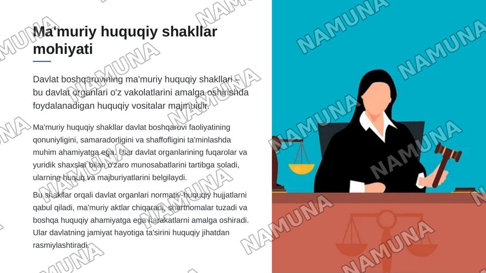 Davlat boshqaruvining ma'muriy huquqiy shakllari — zamonaviy taqdimot, 3-slayd