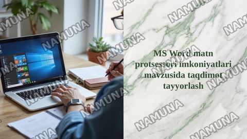 MS Word matn protsessori imkoniyatlari mavzusida taqdimot tayyorlash — taqdimot