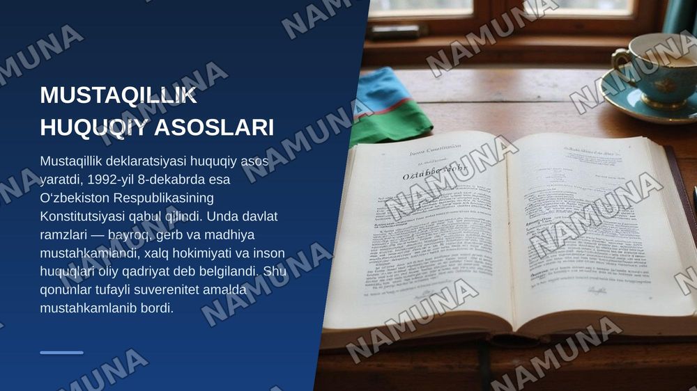 mustaqillik oliy qadriyat — zamonaviy taqdimot, 5-slayd