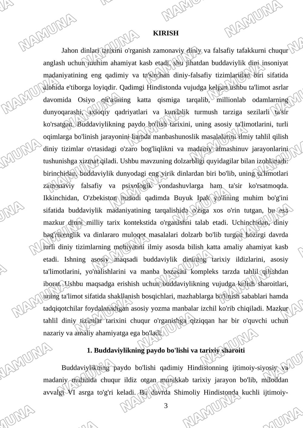 Buddaviylik dinining paydo bòlish tarixi, asosiy talimotlari, oqimlari va manbalari — mustaqil ish, 3-varaq