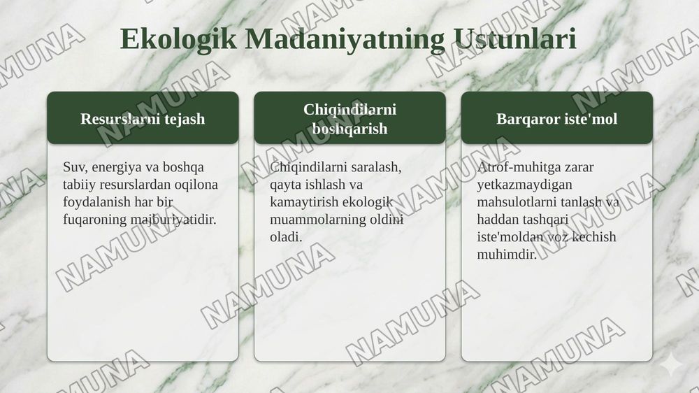 Ekologik madaniyat — taqdimot, 7-slayd