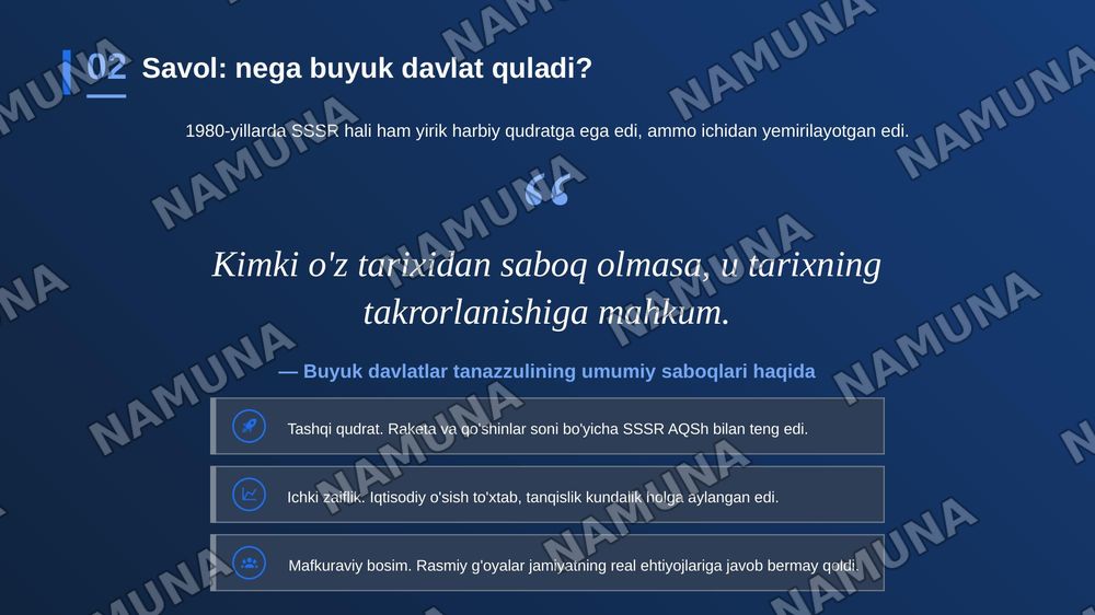 Sovet davlatining tanazzulga yuz tutishi — zamonaviy taqdimot, 3-slayd