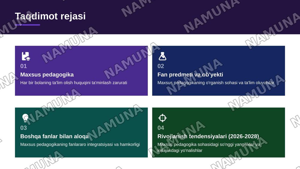 Maxsus pedagogika fanining predmeti, ob'yekti, boshga fanlar bilan aloqasi fanining umumiy asoslari — zamonaviy taqdimot, 2-slayd