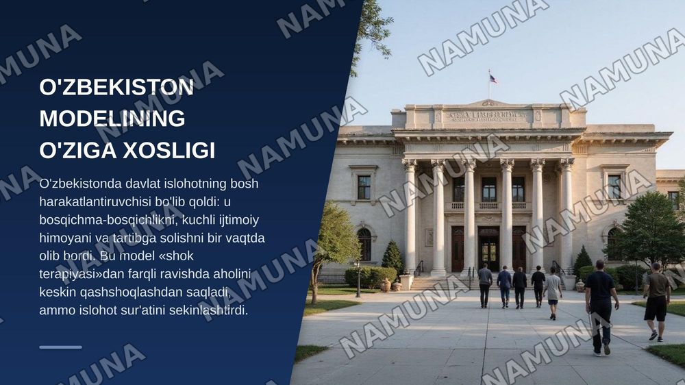 Bozor iqtisodiyotiga õtish davri va uning Õzbekistondagi xususiyatlari — zamonaviy taqdimot, 6-slayd