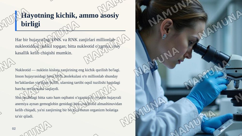 Nukleotidlar — zamonaviy taqdimot, 3-slayd