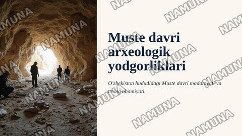 Muste davri arxeologik yodgorliklari — zamonaviy taqdimot