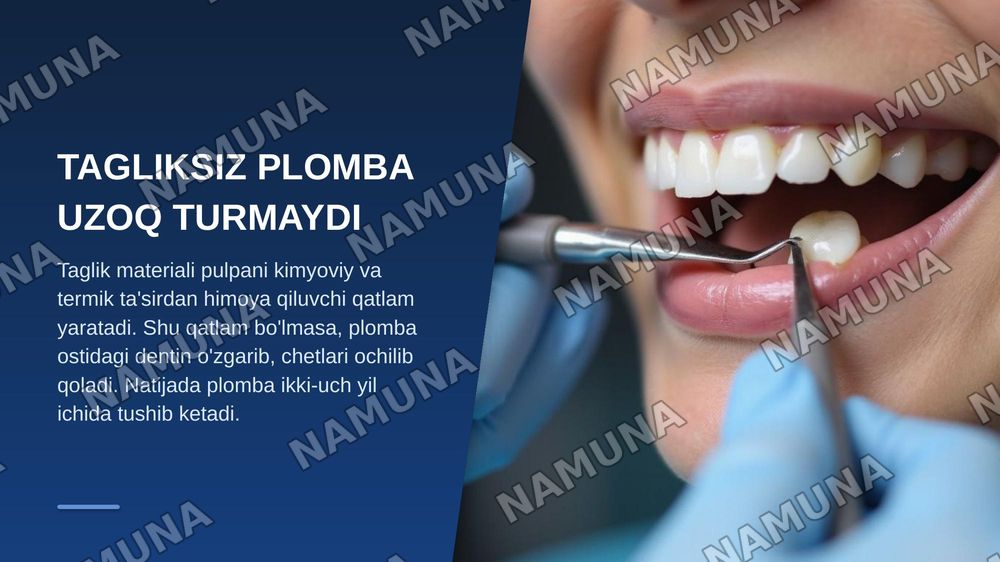 Ajratuvchi va davolovchi tagliklar.Phoshpat sement asosli plomba ashyolari.Turlari, tarkibi,xususiyatlari — zamonaviy taqdimot, 3-slayd