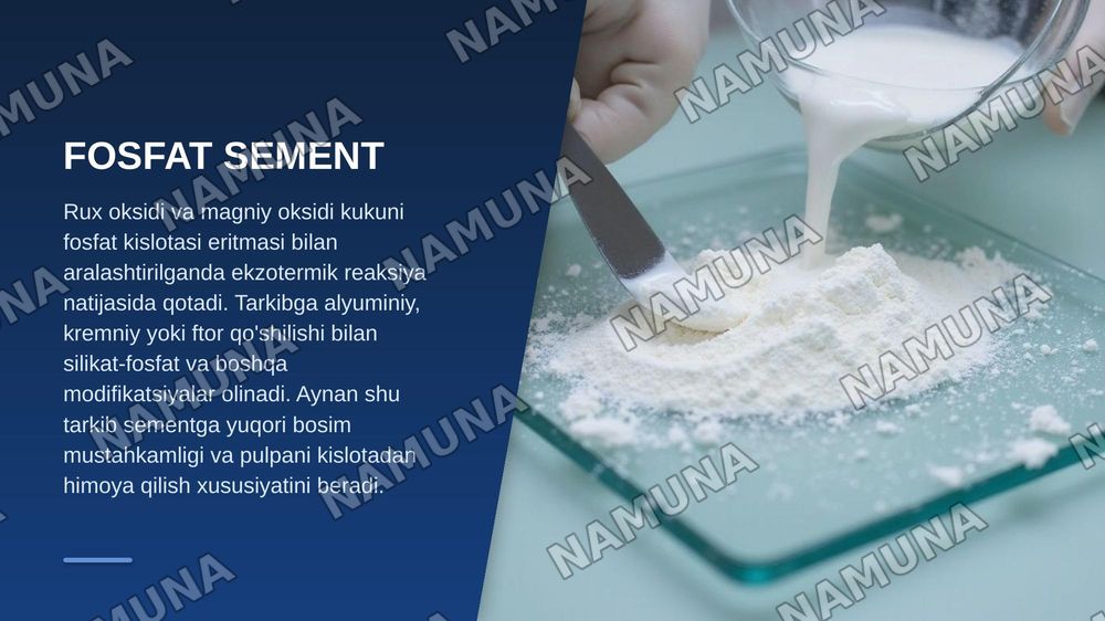 Ajratuvchi va davolovchi tagliklar.Phoshpat sement asosli plomba ashyolari.Turlari, tarkibi,xususiyatlari — zamonaviy taqdimot, 6-slayd