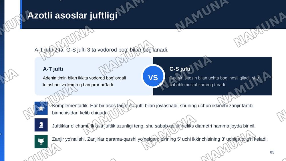 DNK sturukturasi — zamonaviy taqdimot, 6-slayd
