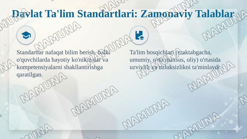 Ta'lim mazmunini belgilovchi me'yoriy hujjatlar — taqdimot, 6-slayd