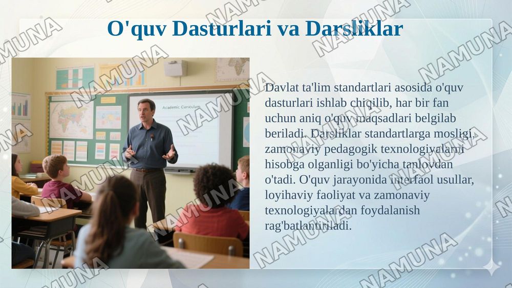 Ta'lim mazmunini belgilovchi me'yoriy hujjatlar — taqdimot, 7-slayd