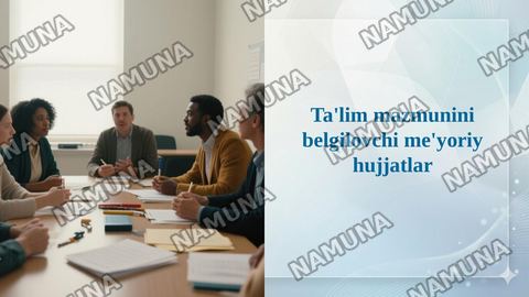 Ta'lim mazmunini belgilovchi me'yoriy hujjatlar — taqdimot