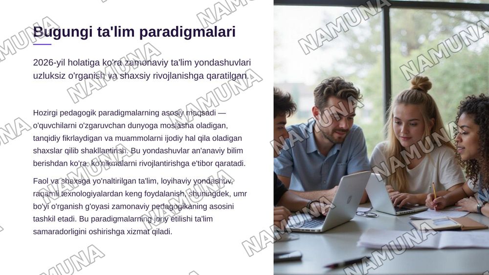 Pedagogik fikr taraqqiyoti va zamonaviy ta'lim paradigmalari — zamonaviy taqdimot, 8-slayd