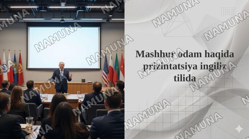 Mashhur odam haqida prizintatsiya ingiliz tilida — taqdimot, 1-slayd