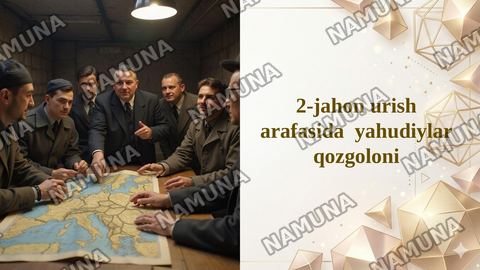 2-jahon urish arafasida  yahudiylar qozgoloni — taqdimot