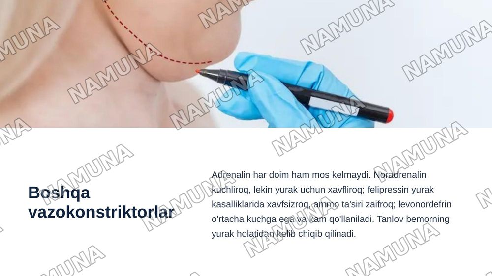 Mahalliy anesteziyani uzaytiruvchi vositalar — zamonaviy taqdimot, 6-slayd