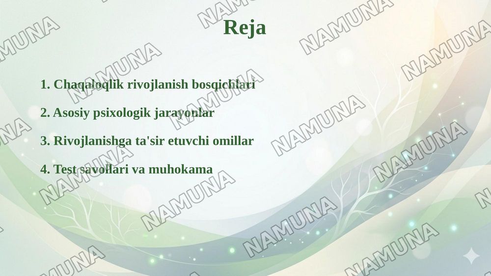 Chaqaloqlik davrining psixolagig rivojlanish bosqichlari — taqdimot, 2-slayd