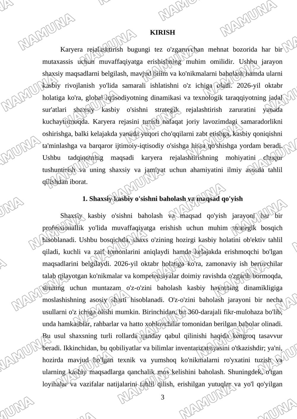Karyera rejalashtirish va shaxsiy kasbiy o'sish bosqichlari — referat, 3-varaq