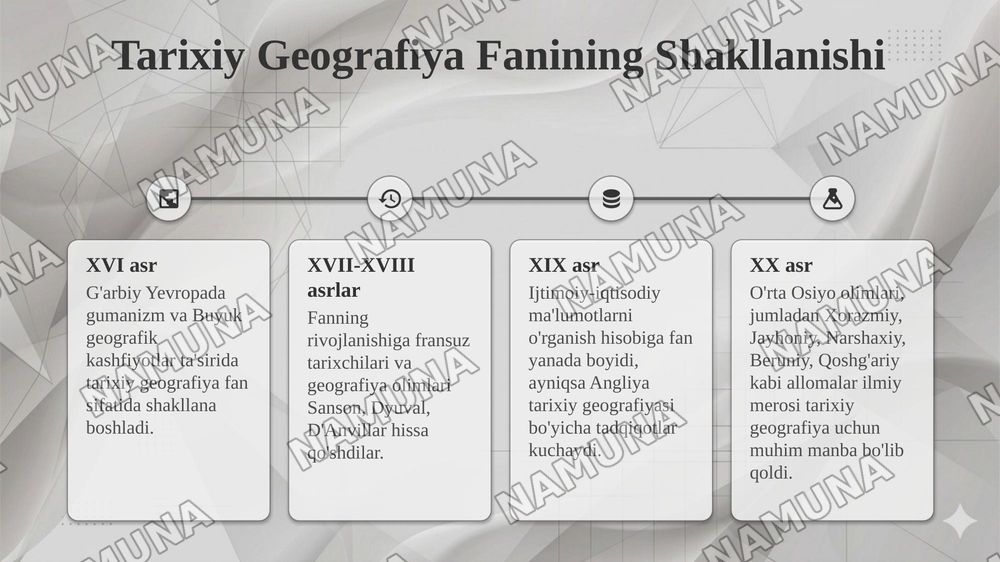 IX-XII asrlarda renessans davri geografiyasi. O‘rta Osiyoda vujudga kelgan mustaqil davlartlarni ( Somoniylar, Qoraxoniylar, Xorazmshohlar) poytaxt va yirik shaharlar evolyutsiasi — taqdimot, 4-slayd
