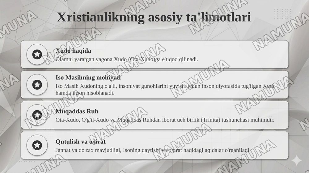Xristianlik dinining vujudga kelishi va tarixiy taraqqiyoti — taqdimot, 6-slayd