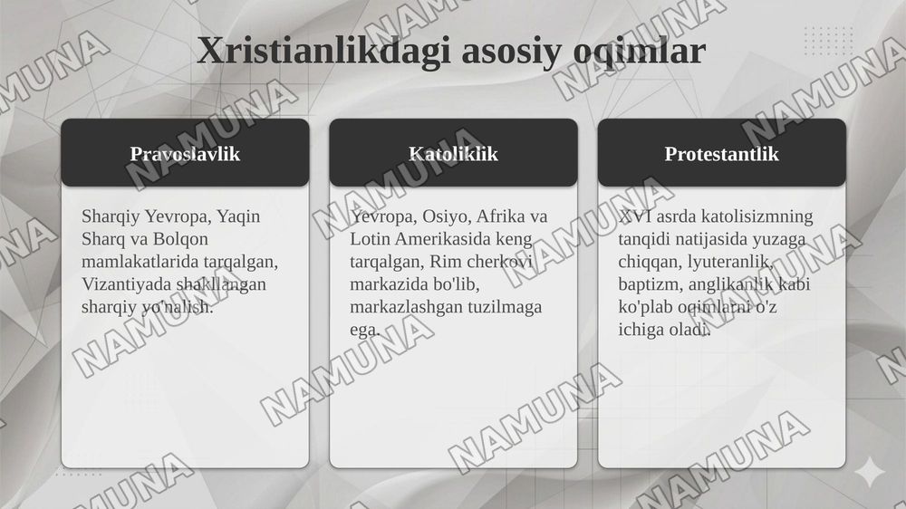 Xristianlik dinining vujudga kelishi va tarixiy taraqqiyoti — taqdimot, 7-slayd